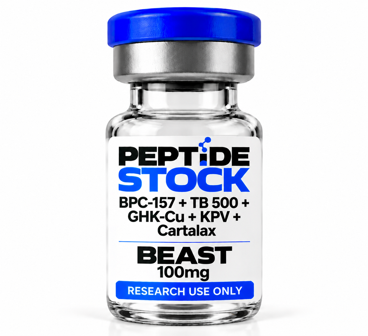BPC-157 10mg + TB-500 10mg + GHK-Cu 50mg + KPV 10mg + Cartalax 20mg [100mg]