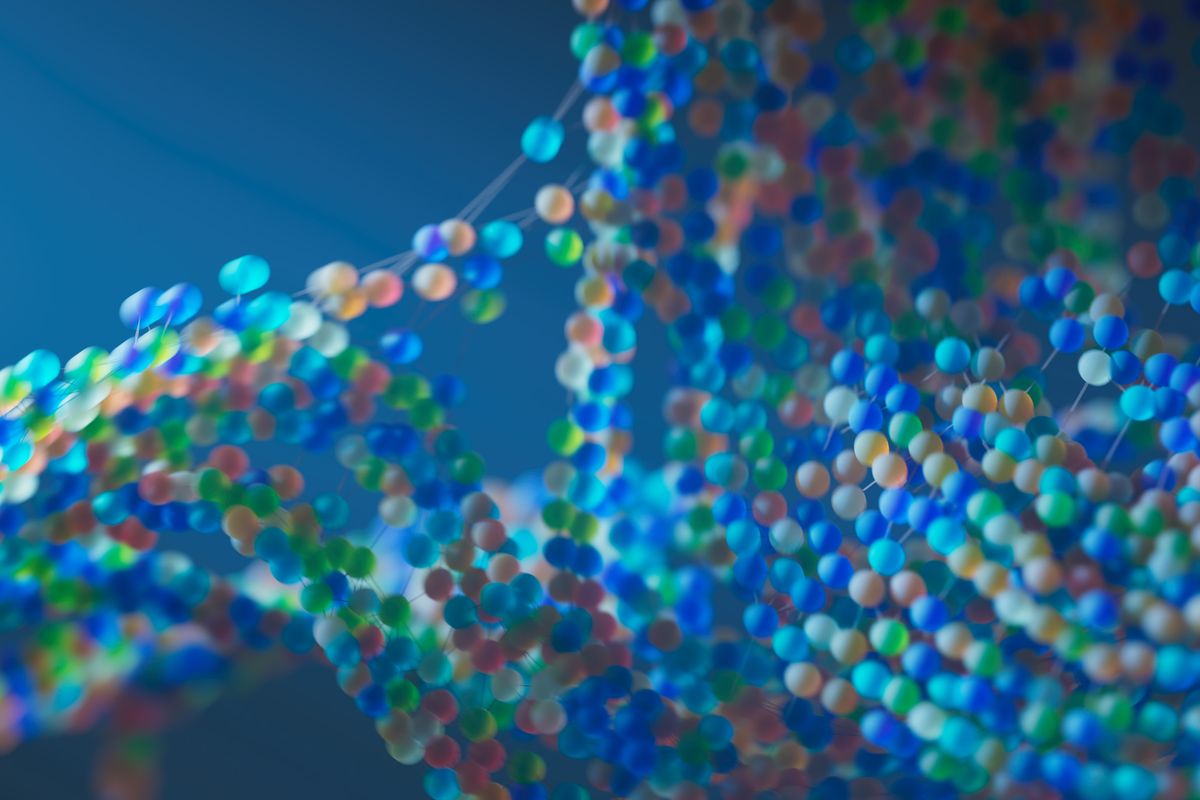 Abstract rendering of a molecular structure